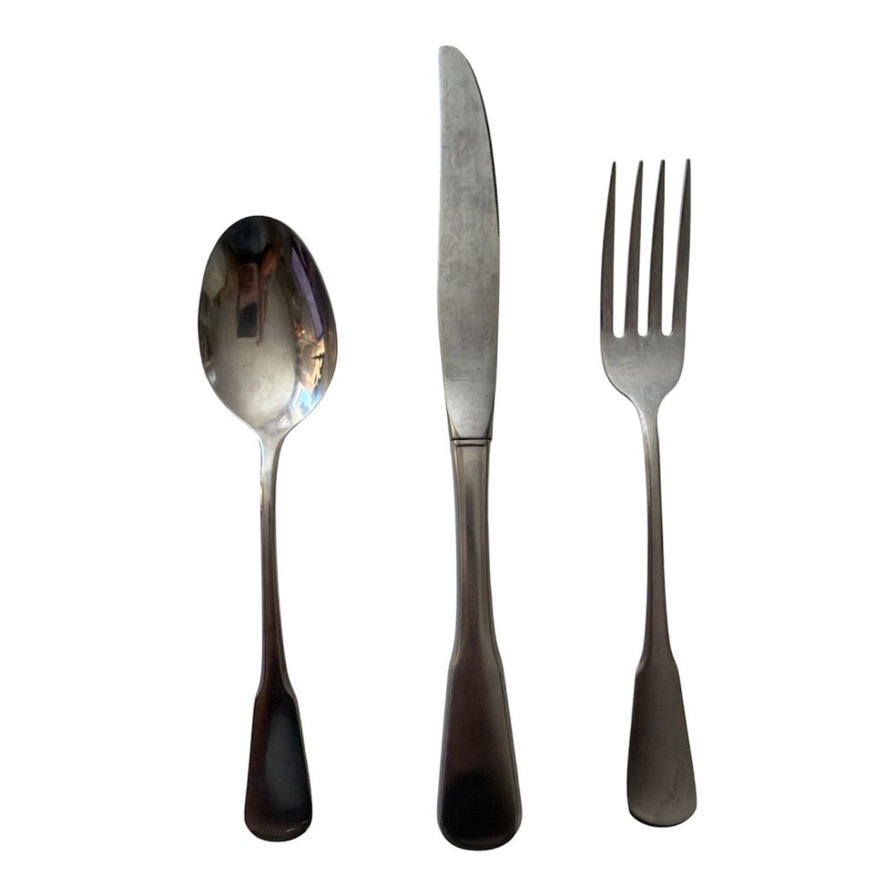 3pc Designer Oneida Colonial Boston Silverware Flatware Set SSS Spoon KnifeFork